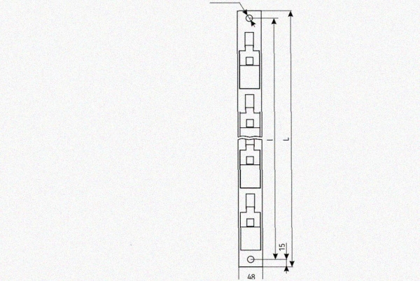 Стойка кронштейна рожкового прямолинейного К1350.001А-05 горячее цинкование, L2170, S3,0