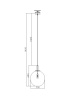 Подвесной светильник 1*E14 40Вт Серый IP20 Moke FR4007PL-01BT Freya
