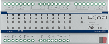 Donel KNX 24-канальный многофункциональный актуатор, 10A Установка на DIN-рейку, напряжение 230/400 В переменного тока, 50–60 Гц, Cерия DKNX