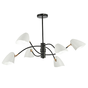 Люстра потолочная Черный, Золотой/Белый E14 6*40Вт SLE103602-06 EVOLUCE
