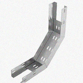 Лоток перфорированный КП 500х100-90 УТ1,5 для поворота трассы вверх на 90, оцинкованный лист, S1,5
