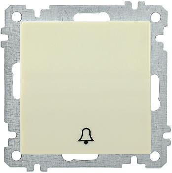Выключатель 1-клавишный кнопочный звонок ВС10-1-4-Б 10А BOLERO кремовый IEK