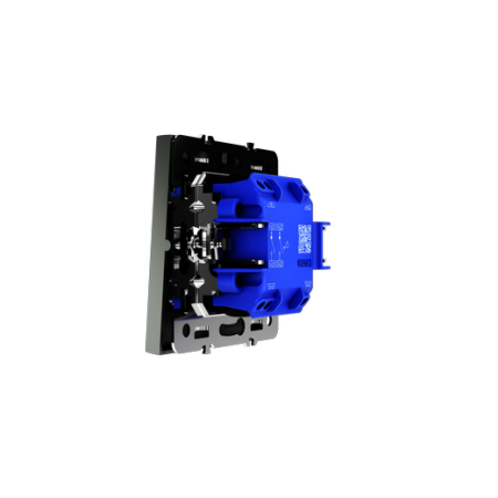 Выключатель с самовозвратом встраиваемый Voltum S70 двухклавишный 10А, (титан)