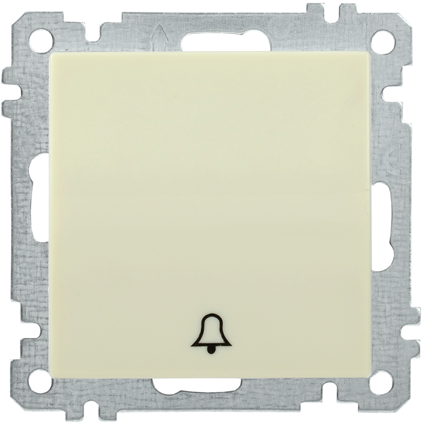 Выключатель 1-клавишный кнопочный звонок ВС10-1-4-Б 10А BOLERO кремовый IEK