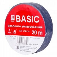 Изолента класс В (0,13х15мм) (20м) синяя Basic EKF