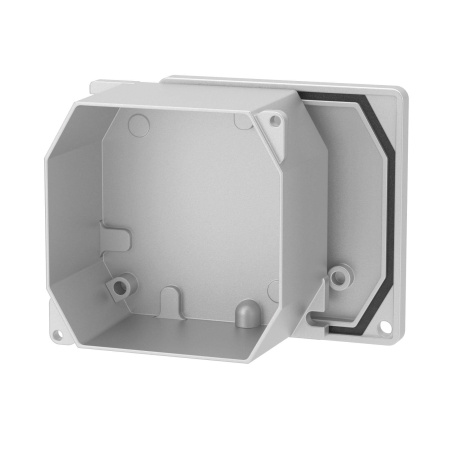 Коробка ответвительная алюминиевая окрашенная, IP66/IP67, RAL9006, 90х90х53мм DKC