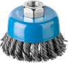 Профессионал. Щетка чашечная для УШМ, плетеные пучки стальной проволоки 0,8мм, 80ммхМ14 ЗУБР
