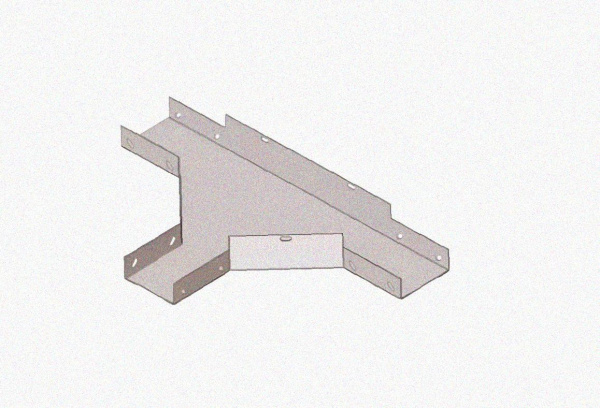 Лоток тройниковый замковый глухой ОТЗГ 100х65 УТ1,5, горячее цинкование, S1,0