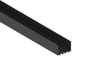 Donel Накладной алюминиевый профиль, 50х35х2000. Цвет: Чёрный матовый, RAL9005,Серия:DN8ALE