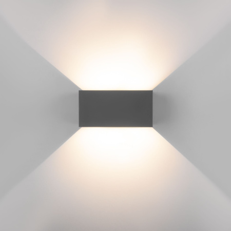 Уличный настенный светодиодный светильник 12Вт 4000К серый IP54 WINNER DOUBLE (a057135) Elektrostandard