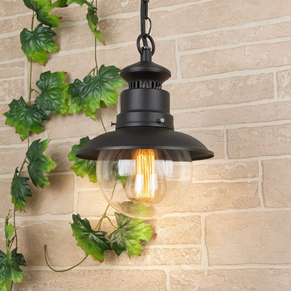 Подвесной уличный светильник 1*E27 черный IP44 Talli H (a038483) Elektrostandard