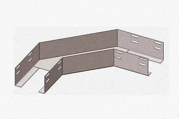 Лоток угловой перфорированный КГ 100х50-135 УТ1,5 поворот на 135, горячее цинкование, S1,5