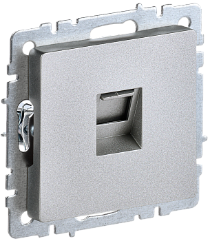 BRITE Розетка компьютерная RJ45 кат.5E РК10-БрА алюминий IEK