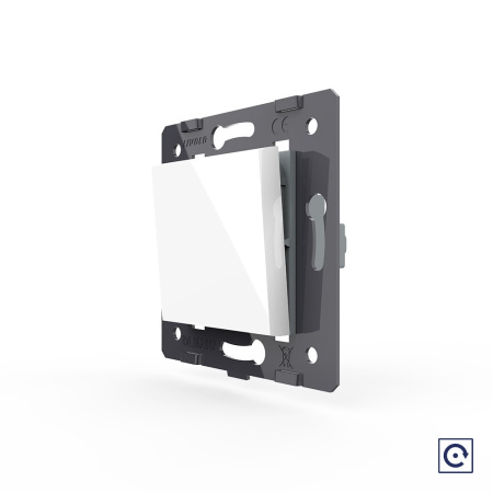 Одноклавишная механическая кнопка (звонок), цвет белый (механизм) Livolo