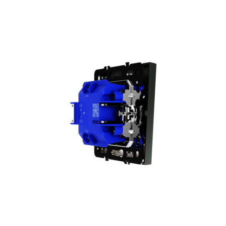 Выключатель встраиваемый Voltum S70 одноклавишный с подсветкой 10А, (титан)