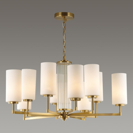 Люстра E27 10*40W KASALI матов.золотой/белый/стекло ODEON LIGHT