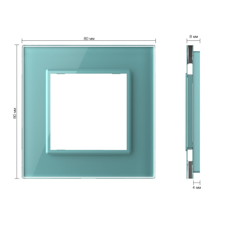 Рамка для розетки Зеленая Livolo