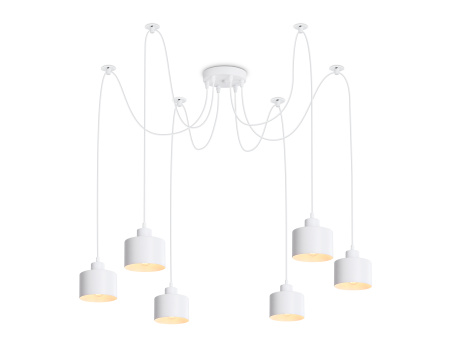 Подвесной светильник в стиле лофт TR8131/6 WH белый E27*6 max 40W D700*800 Ambrella Light