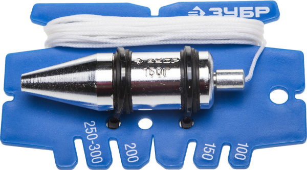 Отвес "ЭКСПЕРТ" строительный со шнуром и безопасным наконечником, 150 г ЗУБР