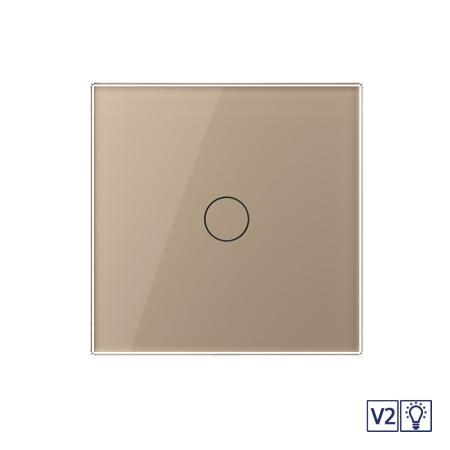 Сенсорный диммер версия 2, 1 клавиша 1 пост Золотой Livolo