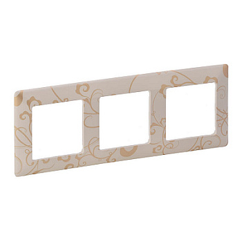 Valena LIFE Рамка Скрытый 3 постовая Ампир . бежевый IP20 Legrand