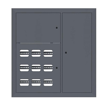 Щит этажный 9 кв, RAL7024 3 окна в ряд по гориз, (1000х950х150) PROxima EKF