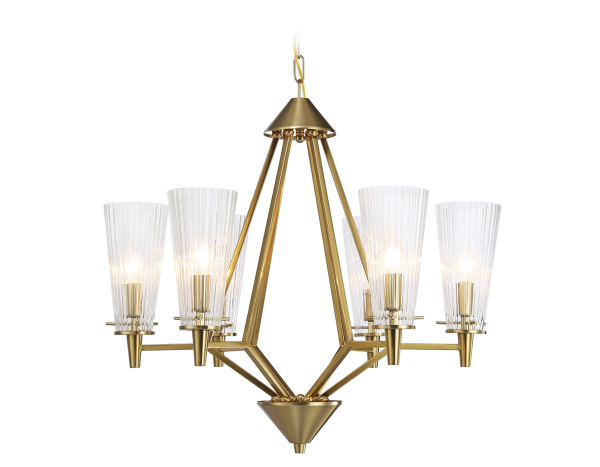 Подвесная люстра TR3231/6 BS/FR латунь/белый матовый E14*6 max 40W D610*585 Ambrella Light