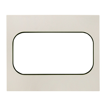 Стокгольм Рамка для розетки 2-местная белая с линией цвета черный EKF