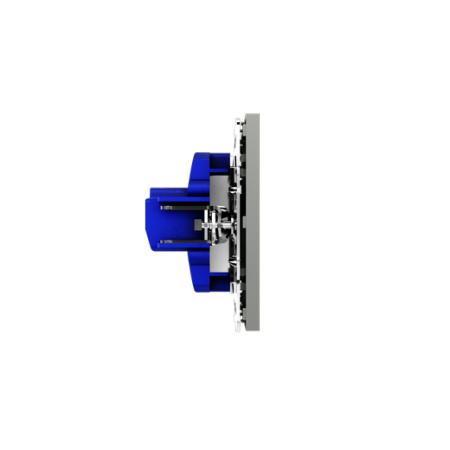 Розетка акустическая встраиваемая Voltum S70 4-местная, (сталь)