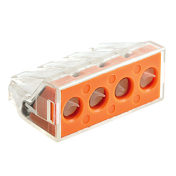 Клемма СМК 773-174 (с пастой), 4 отверстия, 2,5-6,0 мм2 (уп,50шт) PROxima EKF