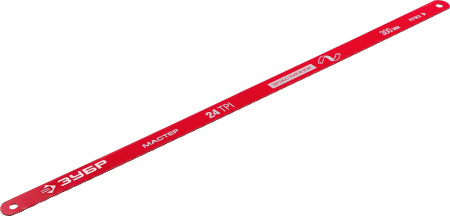 Гибкое полотно по металлу 24 TPI, универсальный рез, 300 мм, высокоуглеродистая сталь, 10 шт, МАСТЕР-24 ЗУБР