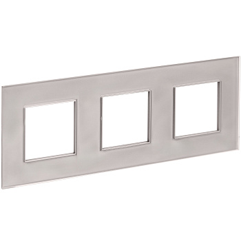 SKANDY Рамка 3-местная SK-F23Sh стекло шампань IEK