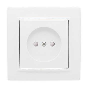 Минск Розетка 1-местная СП без заземления, 10 А, с защ,штор,, белая EKF Минск Розетка 1-местная СП без заземления, 10 А, с защ,штор,, белая EKF