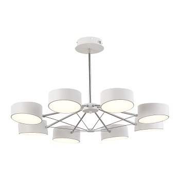 Светильник потолочный Белый, Хром/Белый LED 8*10Вт SLE6005-502-08 EVOLUCE