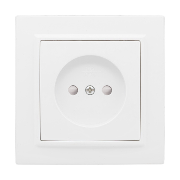 Минск Розетка 1-местная СП без заземления, 10 А, с защ,штор,, белая EKF Минск Розетка 1-местная СП без заземления, 10 А, с защ,штор,, белая EKF