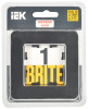 BRITE Рамка 1-мест. РУ-1-1-Бр металл черн. RE IEK