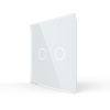 Панель для двухклавишного выключателя белая Livolo