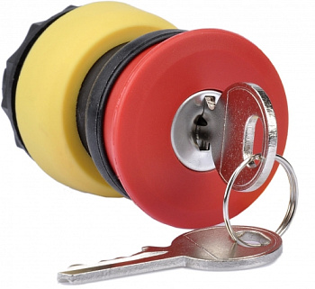 Взрывозащищенная насадка-грибовидная. аварийная кнопка с ключом. Положение фиксирующего паза 270° DKC