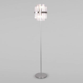 Торшер с декоративным плафоном 4*E14 60Вт никель IP20 Hollis (01110/4 никель) Bogate's