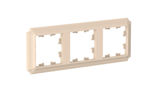 ATLASDESIGN ANTIQUE 3-постовая РАМКА, универсальная, ПЕСОЧНЫЙ Schneider Electric