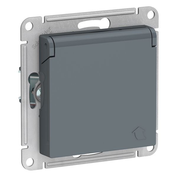 ATLASDESIGN Механизм розетки без лицевой панели СУ 1-м. с з/з, со шторками, с крышкой 16А грифель IP20 Schneider Electric ATLASDESIGN Механизм розетки без лицевой панели СУ 1-м. с з/з, со шторками, с крышкой 16А грифель IP20 Schneider Electric