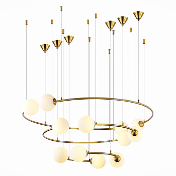 Светильник подвесной Латунь/Молочный G9 12*5Вт SL1186.303.12 ST LUCE