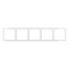 Рамка пластиковая Voltum S70 на 5 постов, (белый глянцевый)