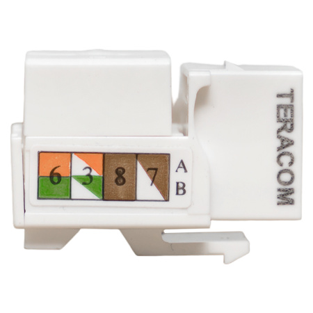 Модуль Keystone TERACOM PRO Cat,5E RJ-45 неэкранированный 110 IDC 90 градусов белый EKF