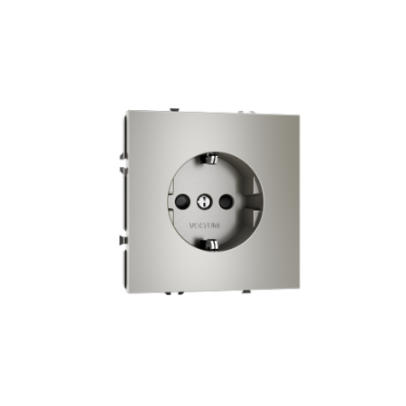 Розетка встраиваемая Voltum S70 с заземлением и защитными шторками, 16А, (шелк)