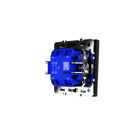 Выключатель встраиваемый Voltum S70 двухклавишный с подсветкой 10А, (графит)