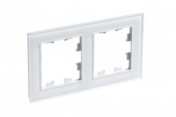 ATLASDESIGN NATURE Рамка 2 поста органическое стекло белый Schneider Electric 