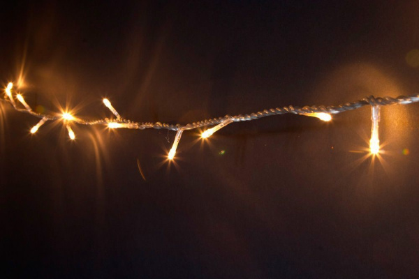 Св/д гирлянда Feron CL06 лин.20м + 3м 230V 3300К, с контроллером, зеленый шнур