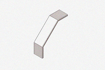 Крышка лотка замкового КЛСЗ 75х65-90 УТ1,5 для поворота трассы вниз на 90, горячее цинкование, S1,0