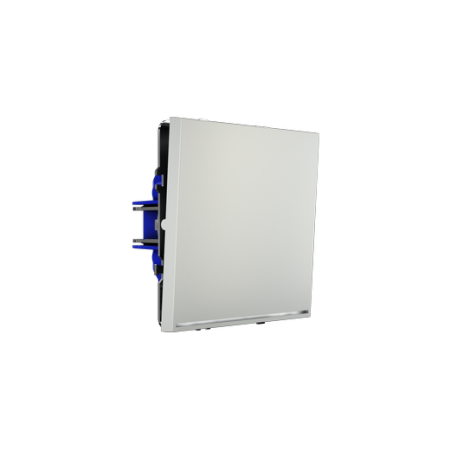 Выключатель встраиваемый Voltum S70 одноклавишный с подсветкой 10А, (сталь)